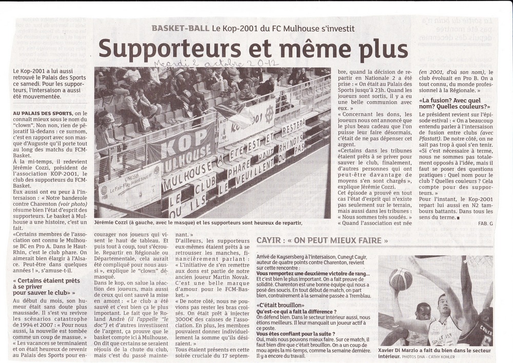 Articles/Infos Diverses: Le Kop, ses Membres ou le FCM! 121002-DN